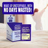 No Days Wasted DHM Capsules with a celebration background