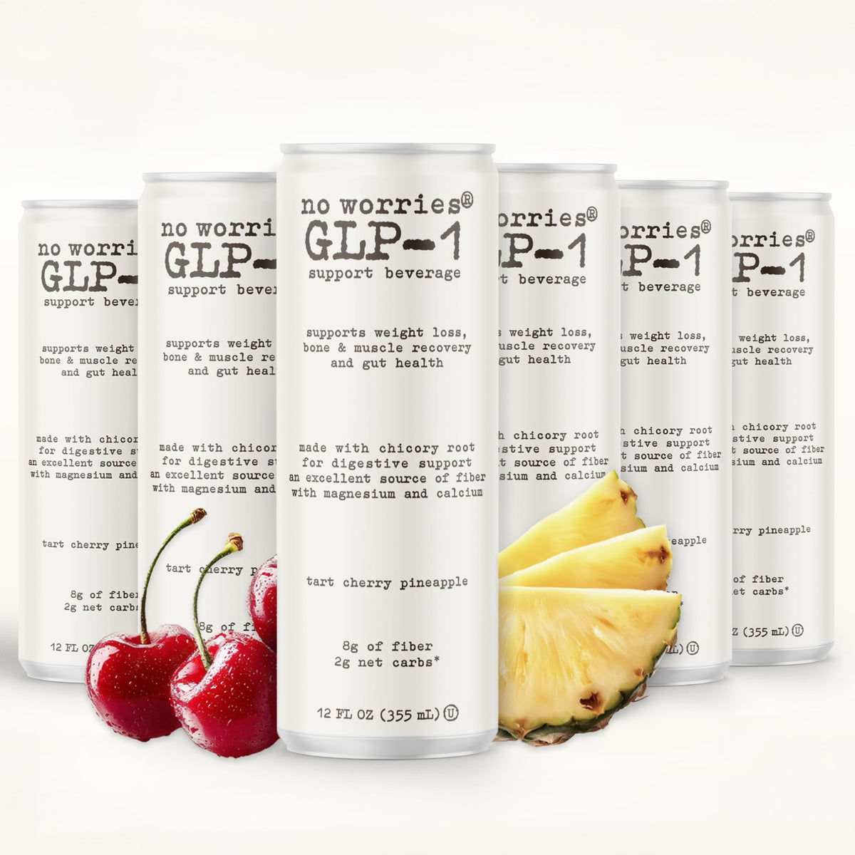 No Worries GLP-1 Support Beverage front view with packaging