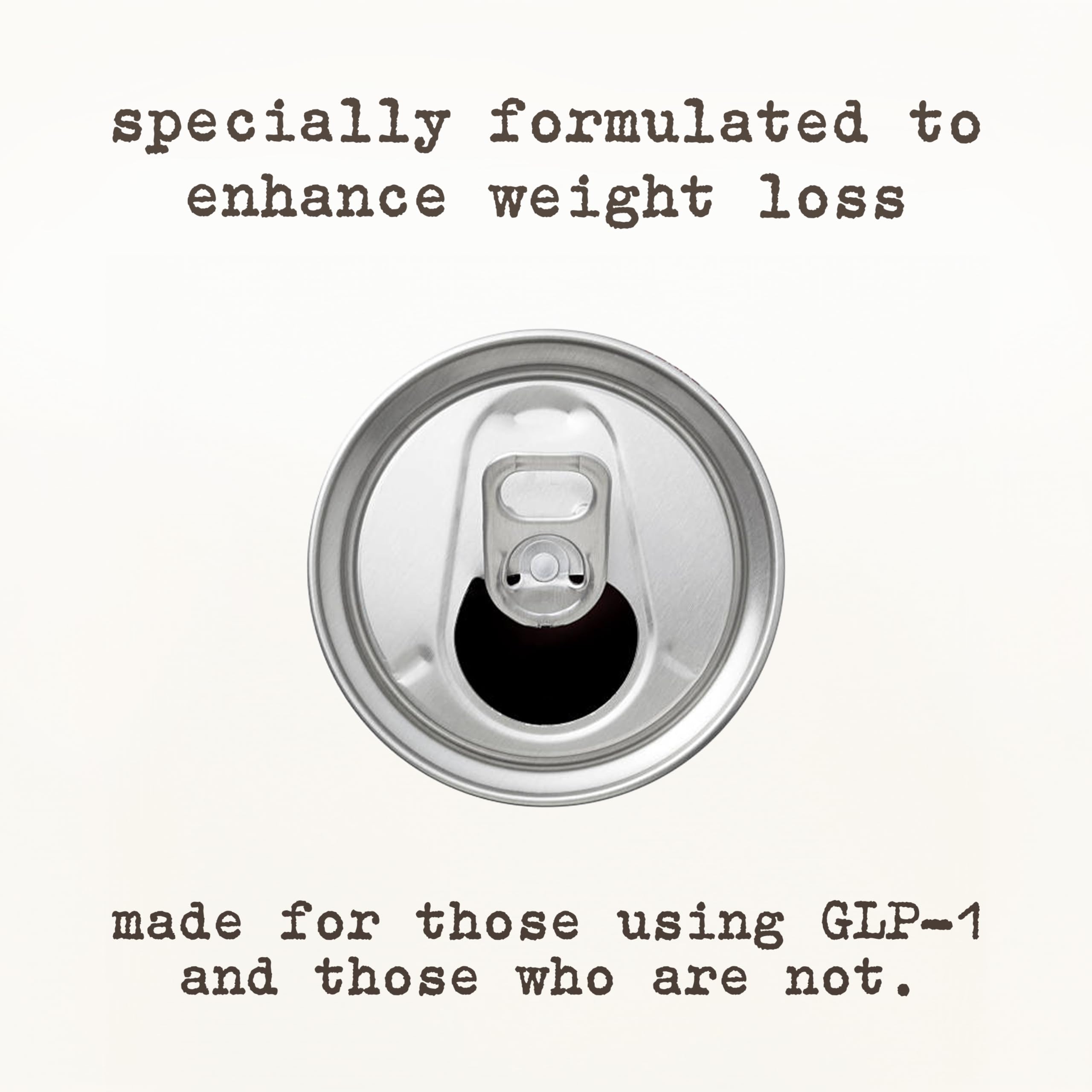No Worries GLP-1 Support Beverage side view showing nutritional information