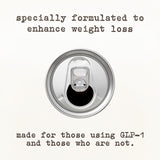 No Worries GLP-1 Support Beverage side view showing nutritional information