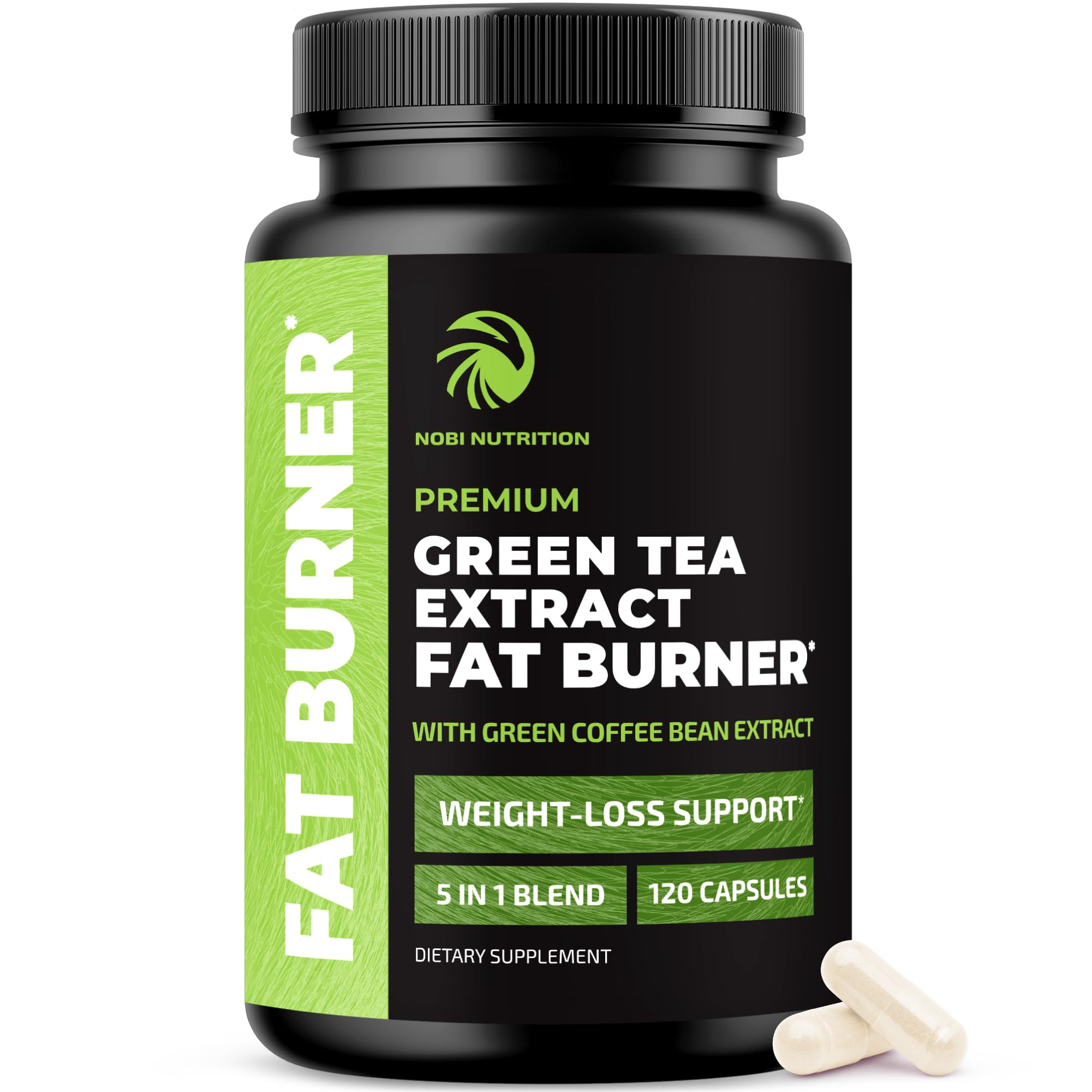 Nobi Nutrition Green Tea Fat Burner 132g front view