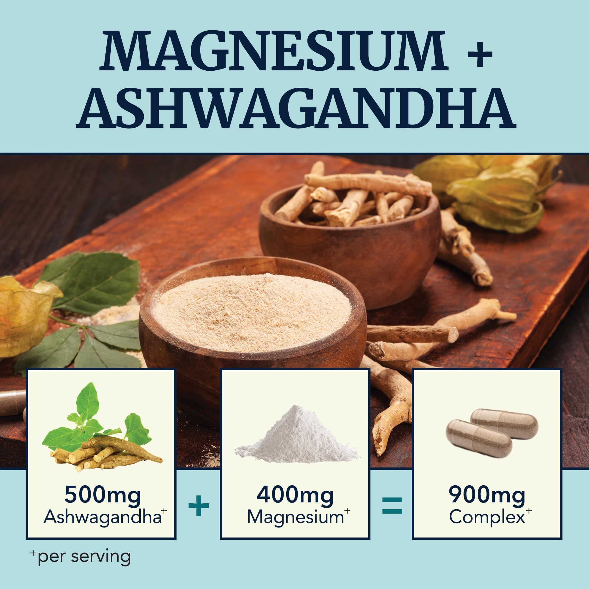 Nobi Nutrition Magnesium + Ashwagandha bottle with label