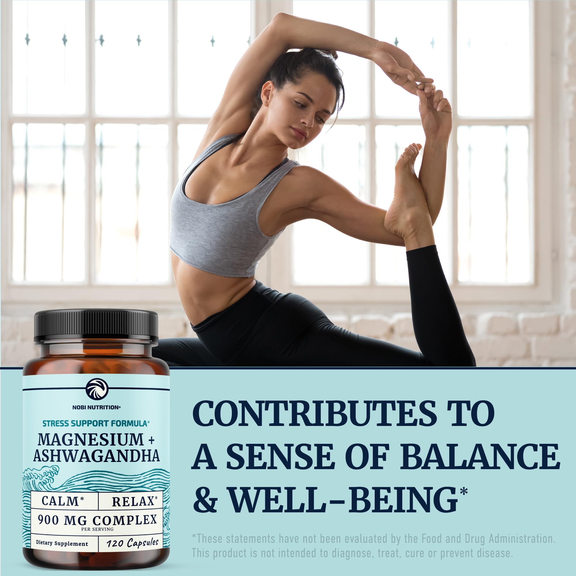 Nobi Nutrition Magnesium + Ashwagandha nutritional information