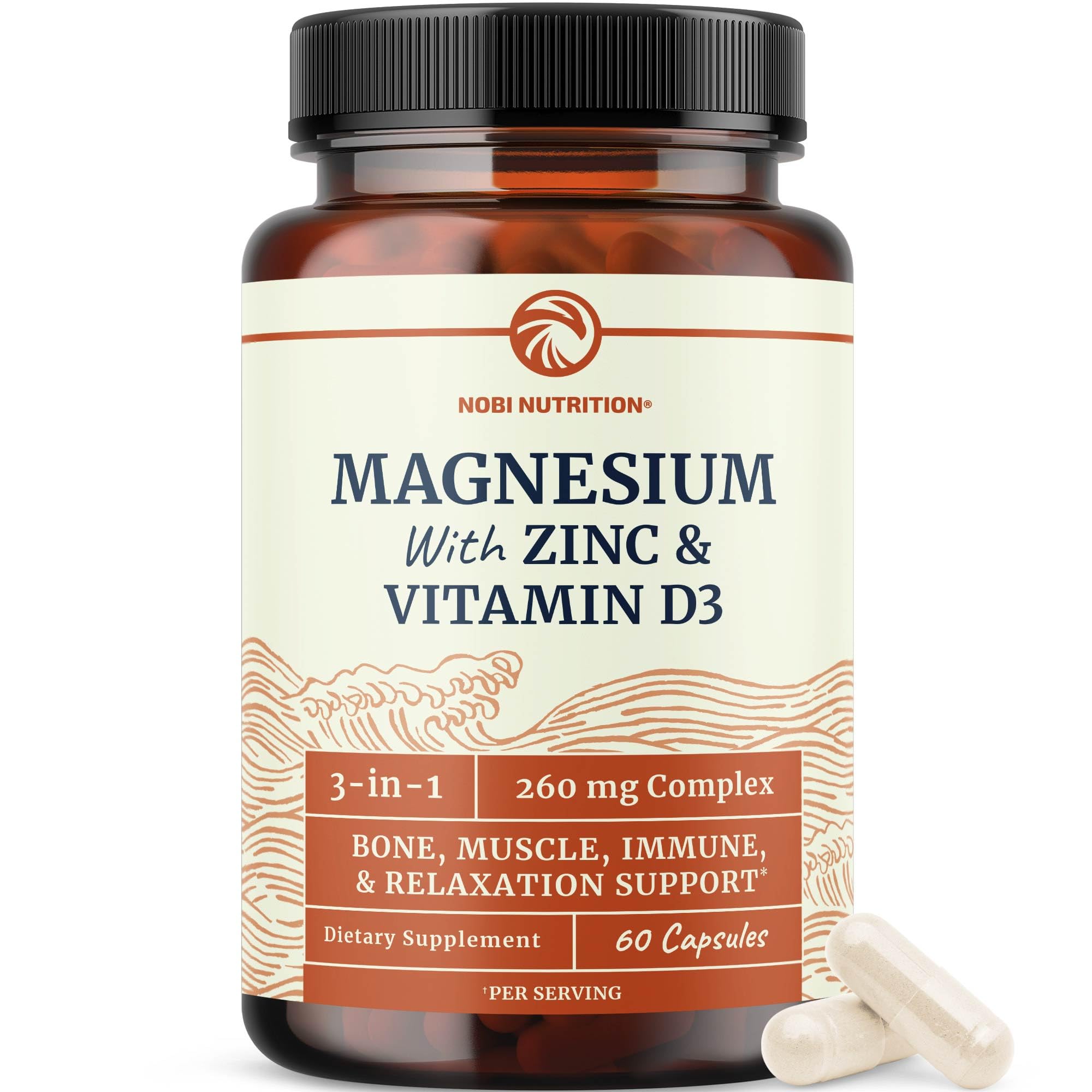 Nobi Nutrition Magnesium Complex 260mg front view