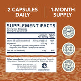 Nobi Nutrition Magnesium Complex 260mg on a wooden table