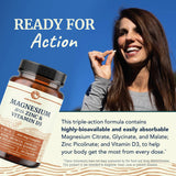 Nobi Nutrition Magnesium Complex 260mg with a glass of water