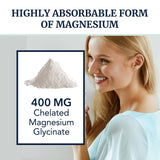 Nobi Nutrition Magnesium Glycinate 400mg capsules bottle side view
