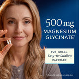 Nobi Nutrition Magnesium Glycinate 500mg capsules on a wooden table