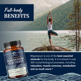 Nobi Nutrition Magnesium Glycinate capsules on a wooden table