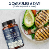 Nobi Nutrition Magnesium Glycinate capsules with nutritional facts