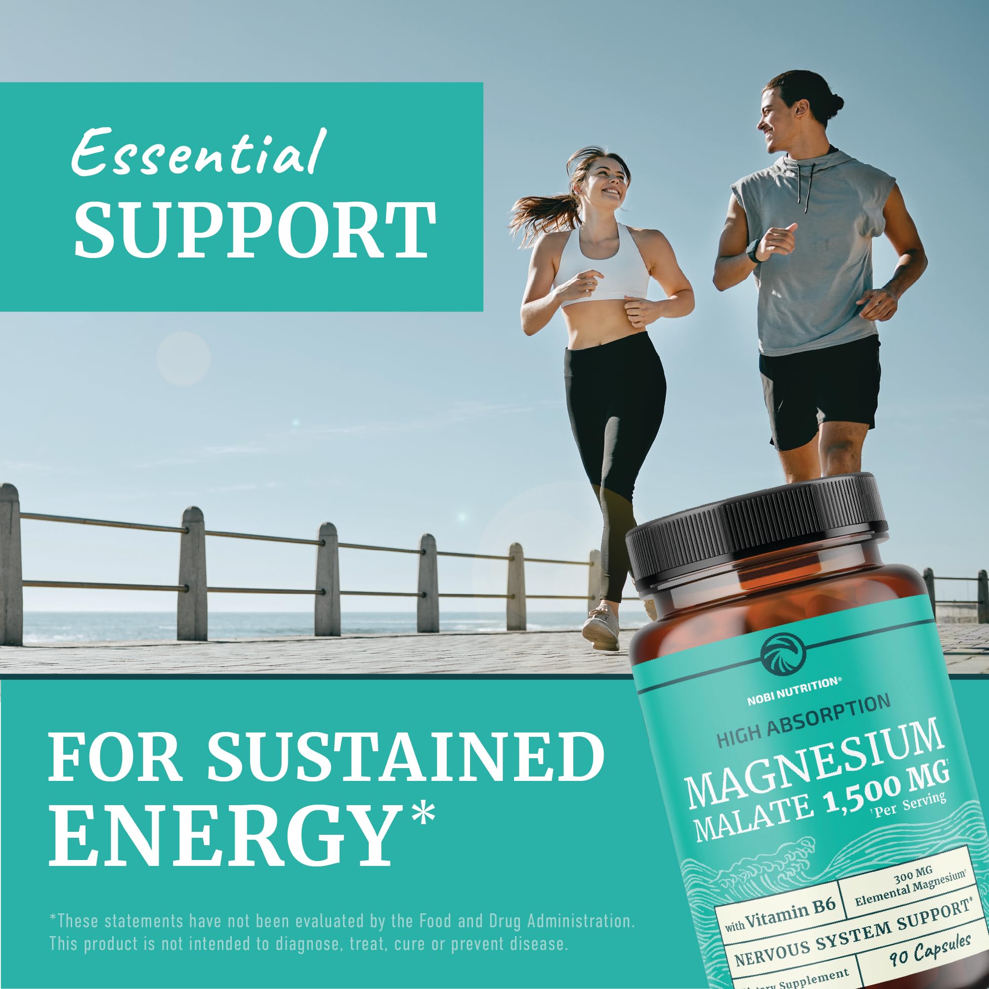 Nobi Nutrition Magnesium Malate capsules with packaging