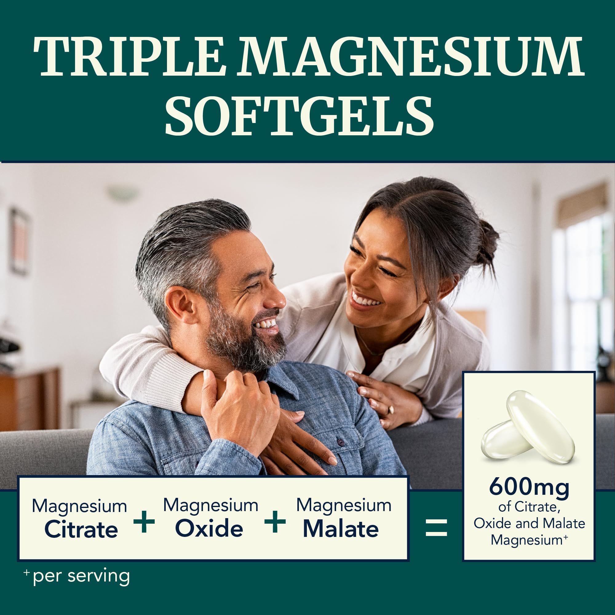 Nobi Nutrition Magnesium Softgels 300mg side view