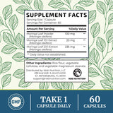 Nobi Nutrition Moringa Pure Capsules 5000mg back view