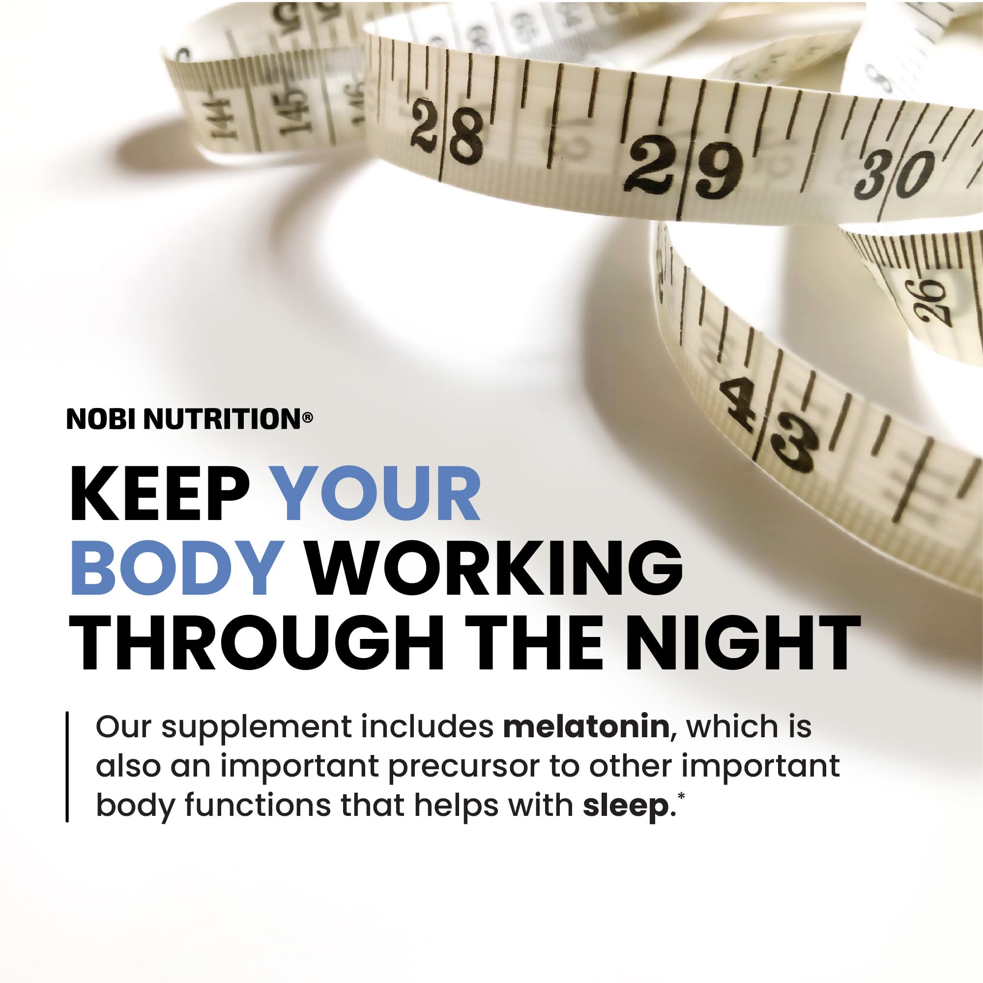 Nobi Nutrition Night Time Fat Burner capsules bottle with ingredients list