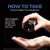 Nobi Nutrition Night Time Fat Burner Capsules close-up of the bottle