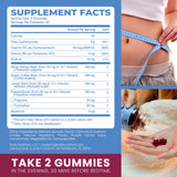 Nobi Nutrition Night Time Fat Burner Gummies with a glass of water