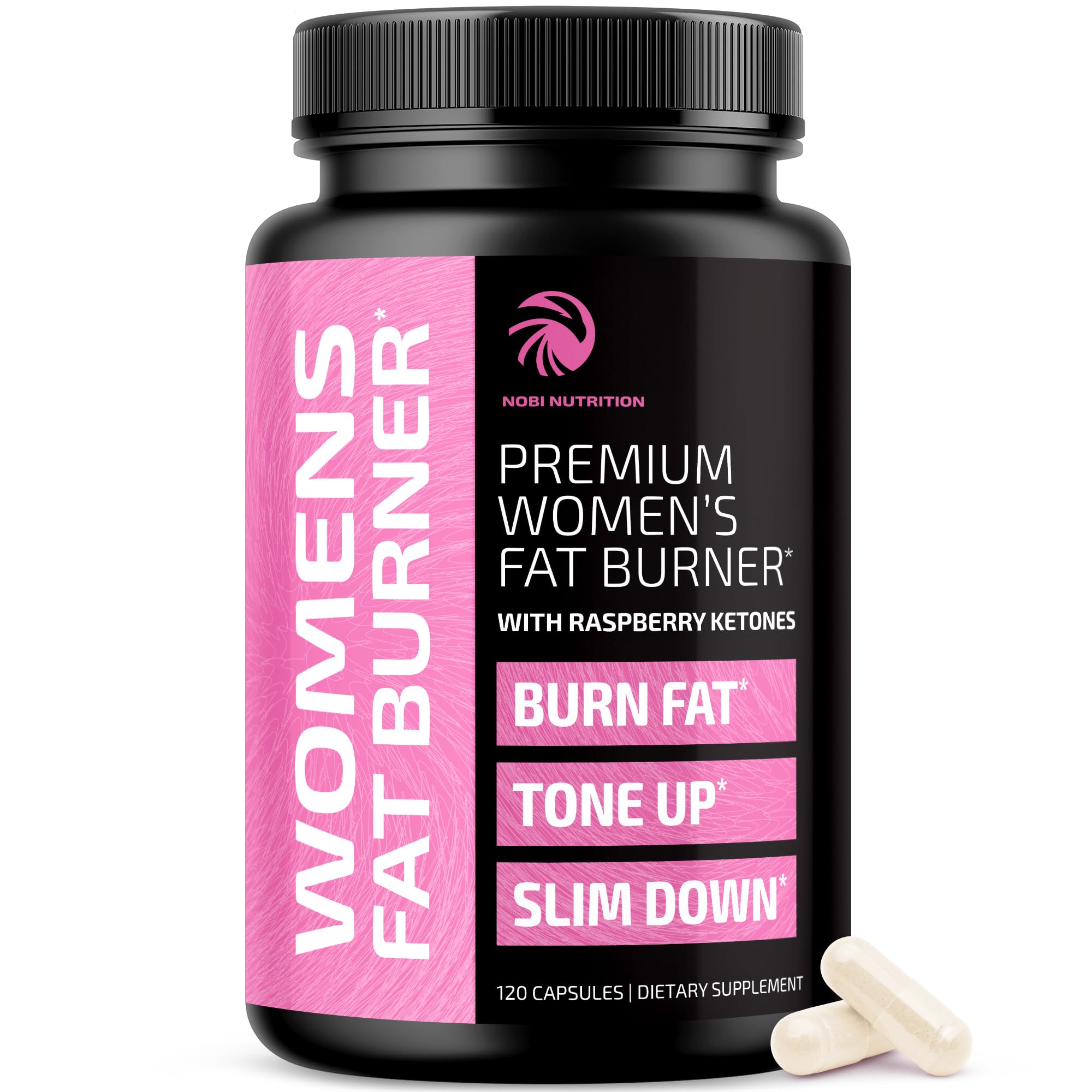 Nobi Nutrition Raspberry Ketones supplement front view