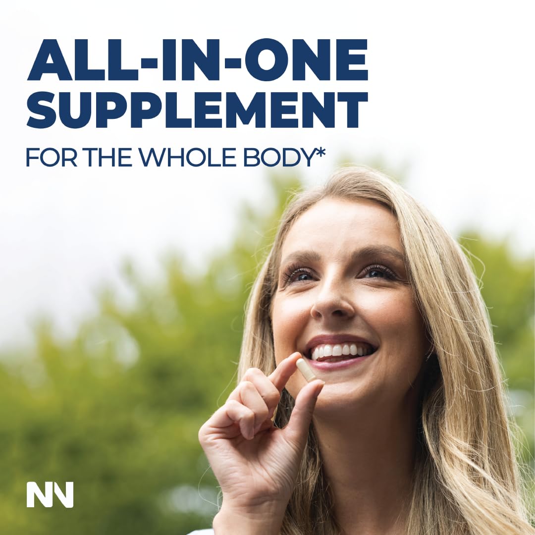Nobi Nutrition Sea Moss Complex Capsules on a wooden surface