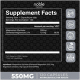 Noble Nature Magnesium Glycinate Capsules side view