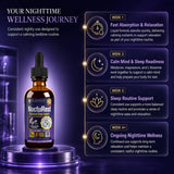 NoctuRest Natural Sleep Aid liquid formula being poured