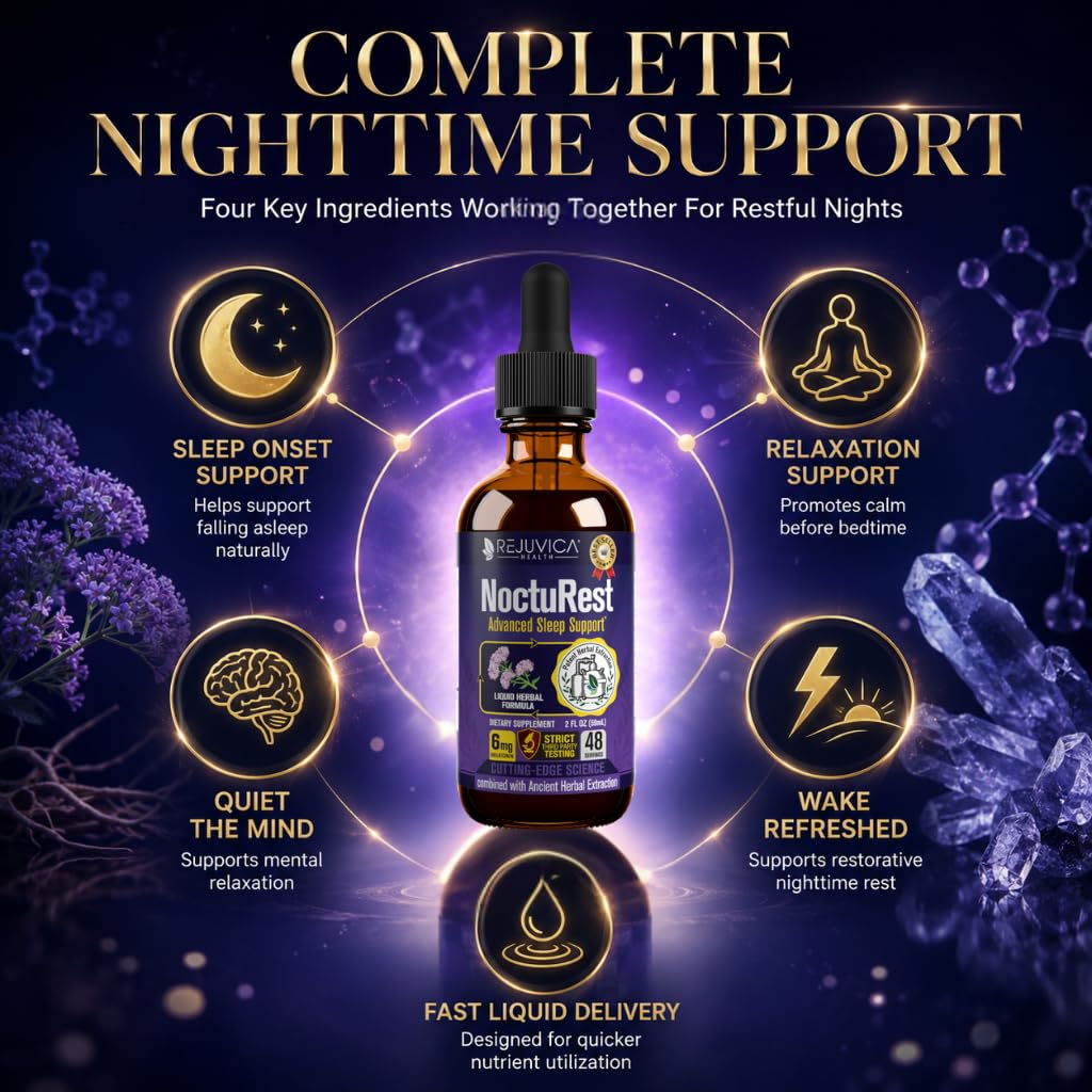 NoctuRest Natural Sleep Aid packaging with three bottles