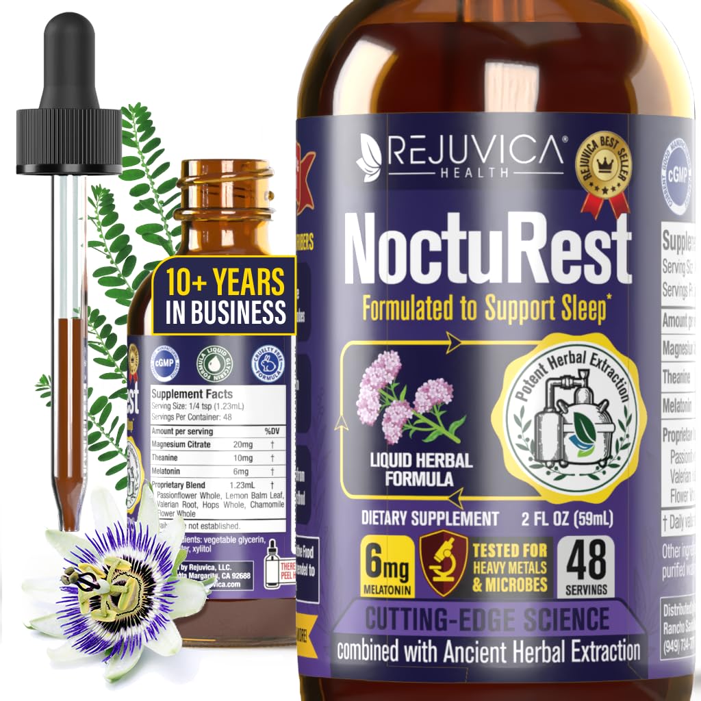 NoctuRest Sleep Supplement liquid bottle front view