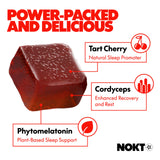 NOKT Sleep Gummies side view showing gummy texture