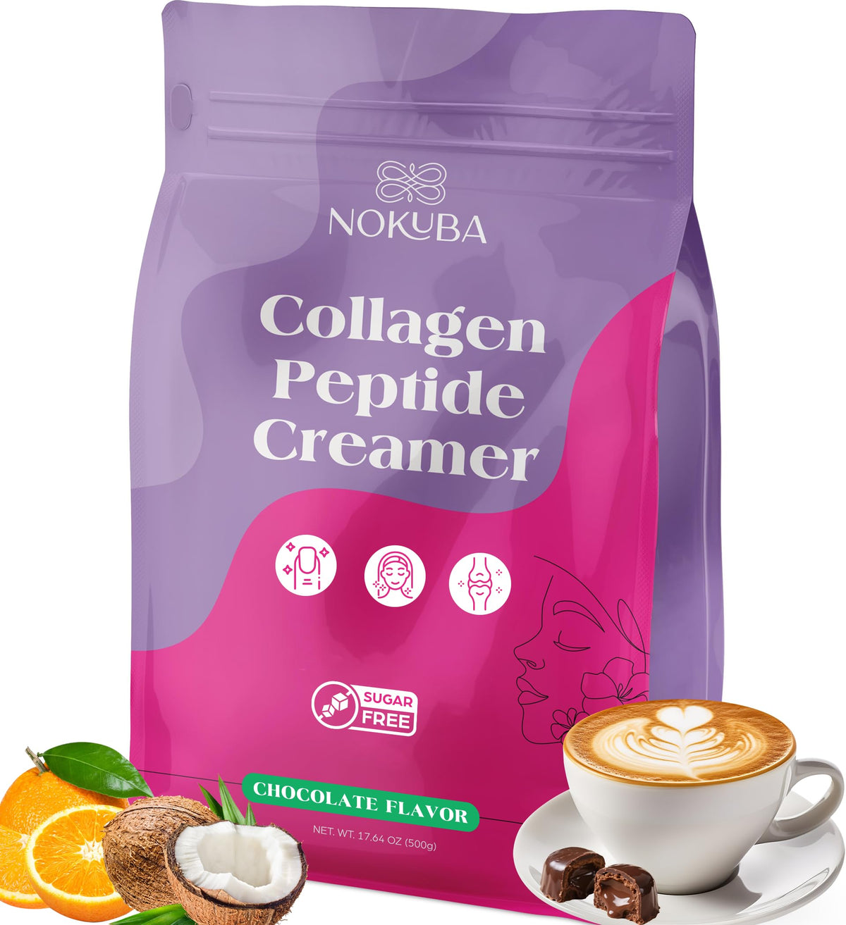 Nokuba Collagen Coffee Creamer 508g front view