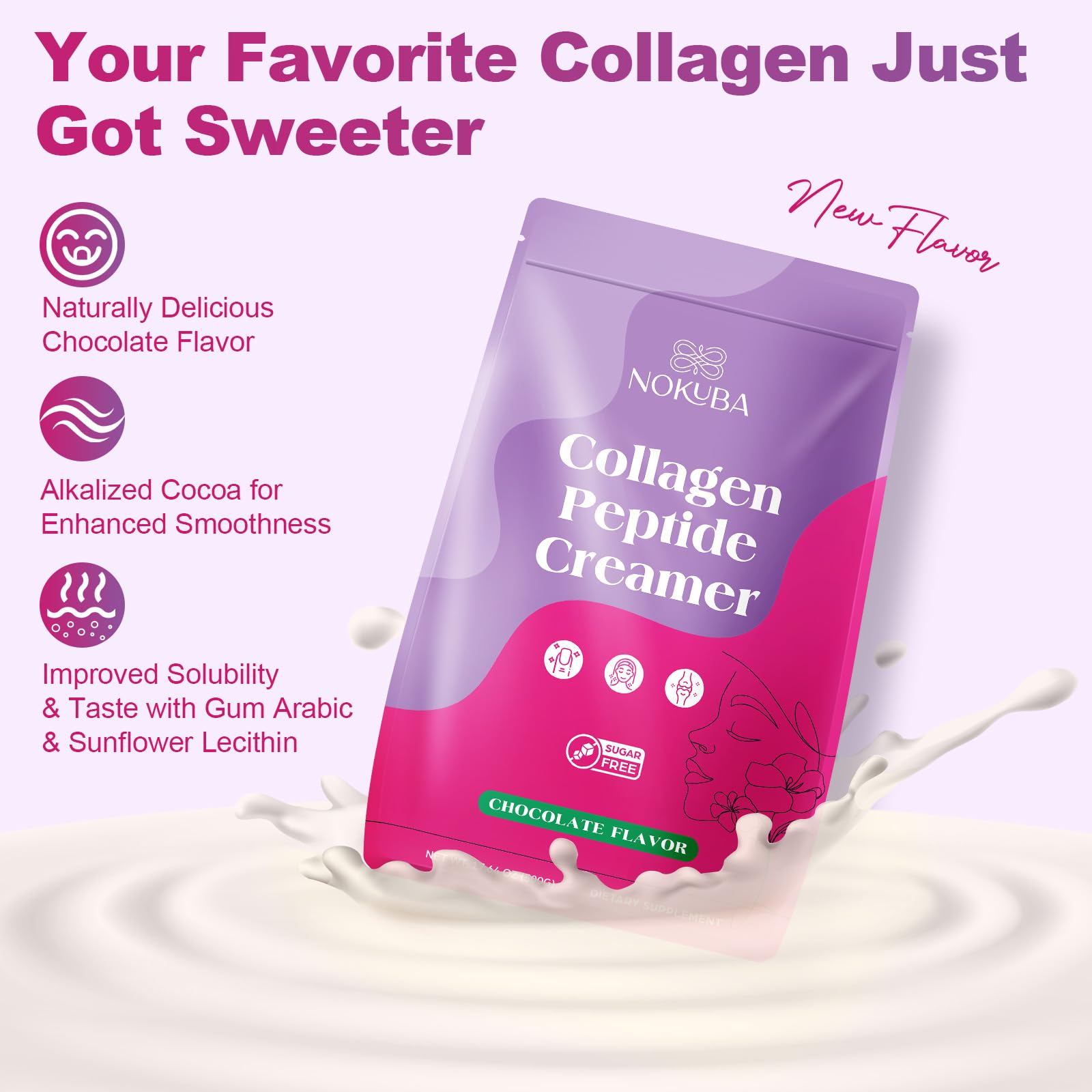 Nokuba Collagen Coffee Creamer 508g nutritional information