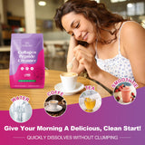 Nokuba Collagen Coffee Creamer 508g serving suggestion with coffee
