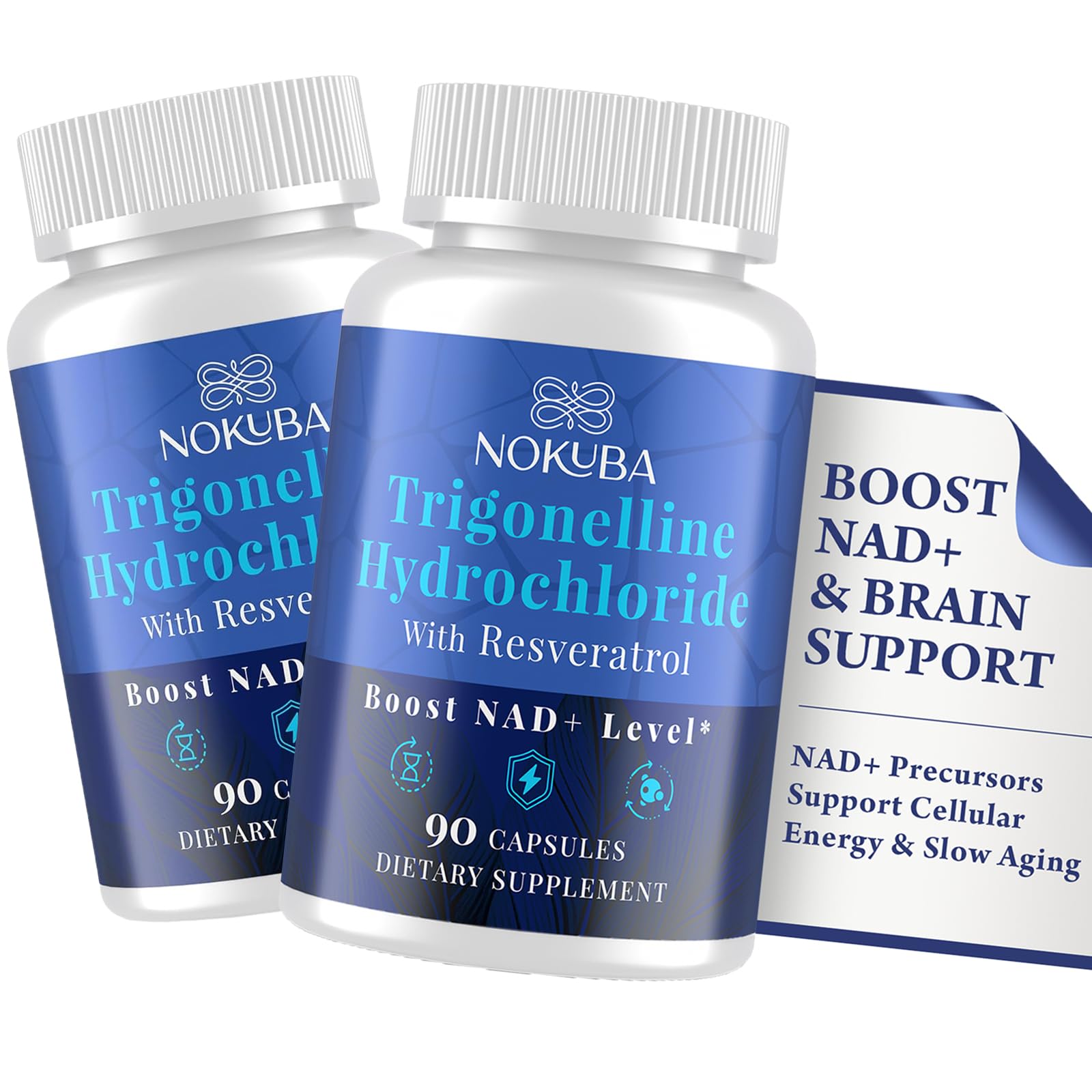 Nokuba Trigonelline HCL 500mg NAD+ Supplement bottle front view