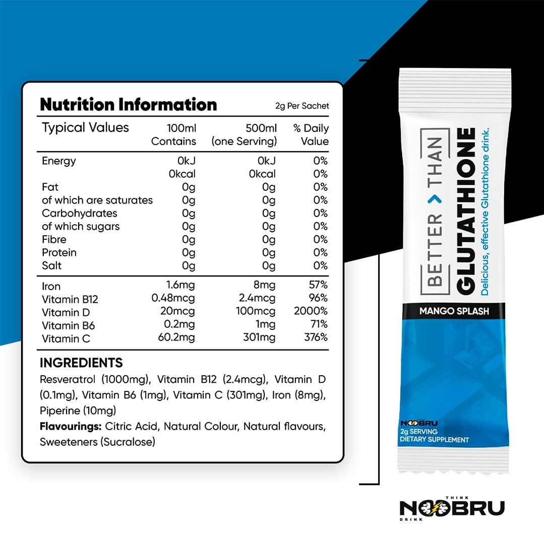 Noobru Blended Vitamin & Mineral Supplement 40g side view