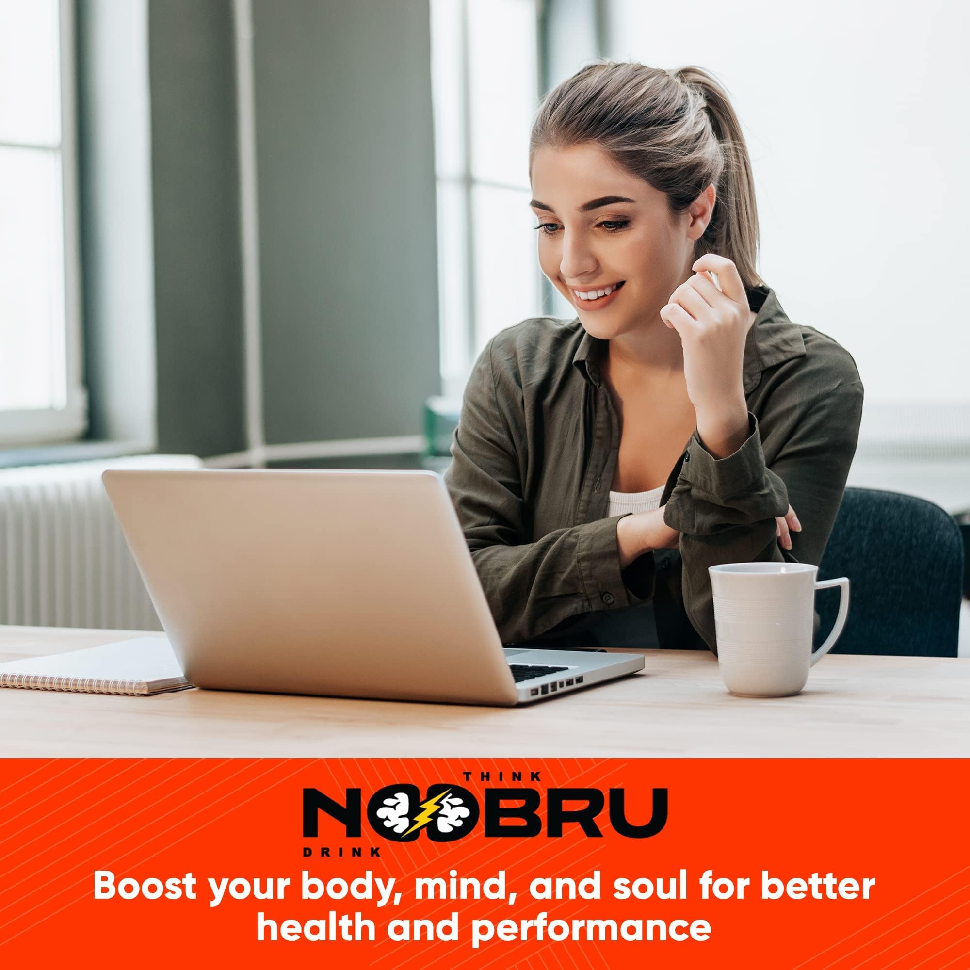 Noobru Shield product with a glass of water