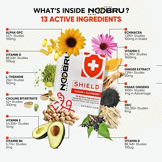 Noobru Shield supplement with fresh ingredients