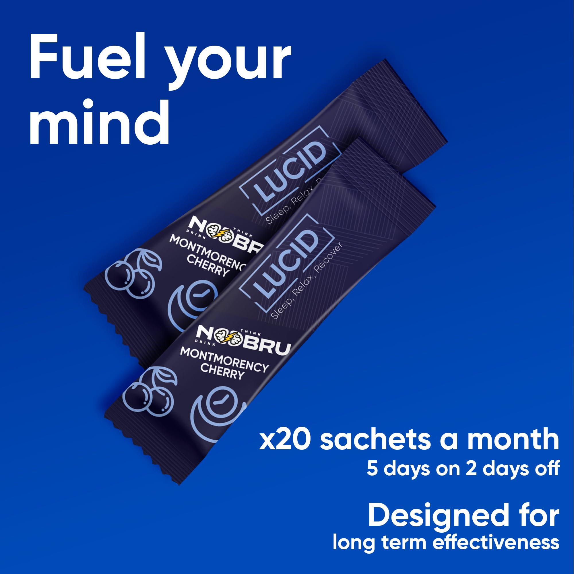 Noobru Sleep Supplement Capsules with a calming night scene