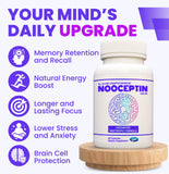 NOOCEPTIN Focus & Clarity Supplement bottle side view