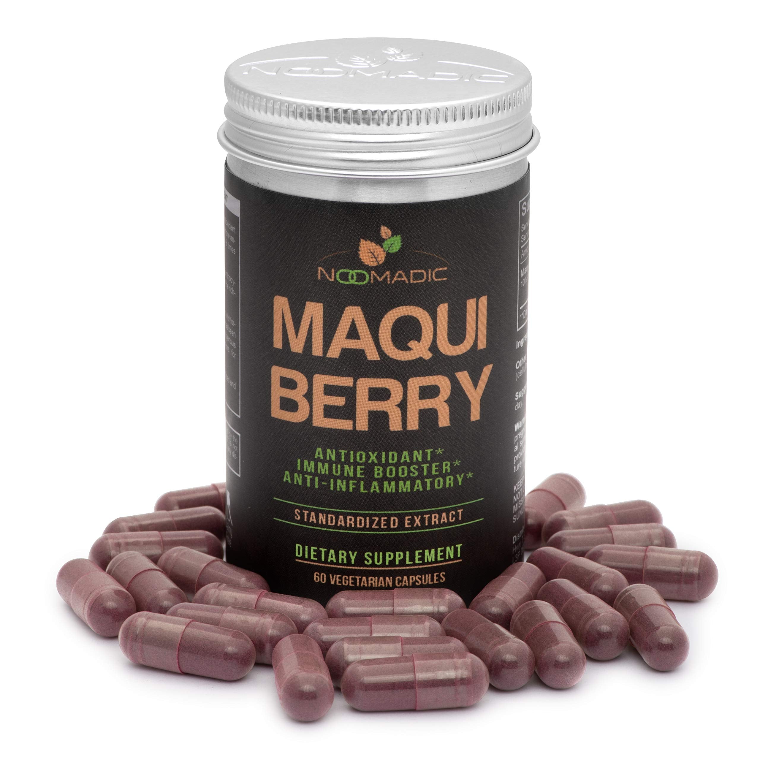 Noomadic Maqui Berry Capsules 60 count front view