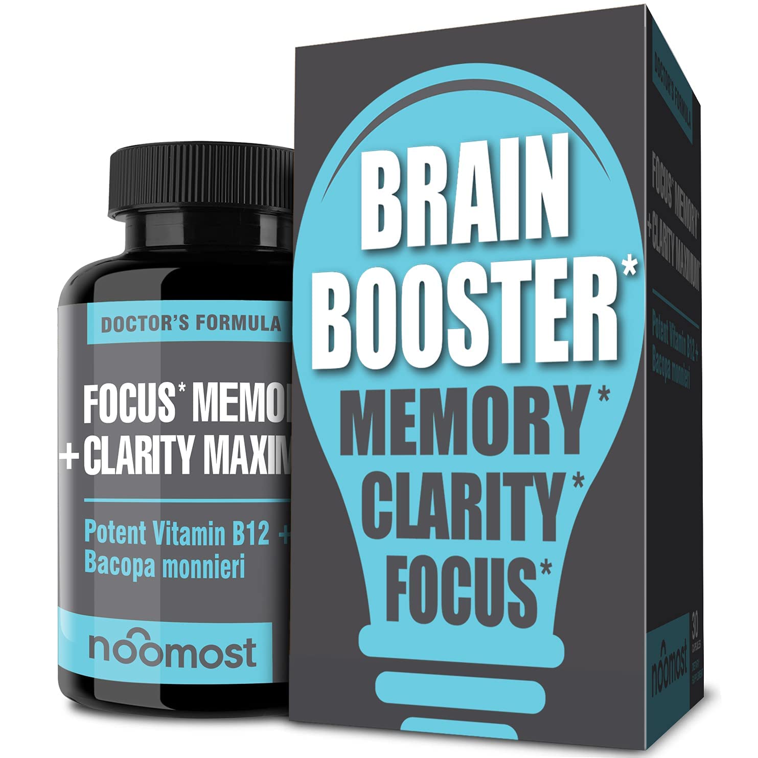 NooMost Brain support Supplement 60 capsules front view
