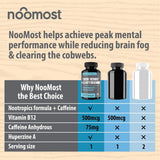NooMost Brain support Supplement bottle with label details