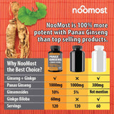 NooMost Ginseng Capsules side view showing ingredient list