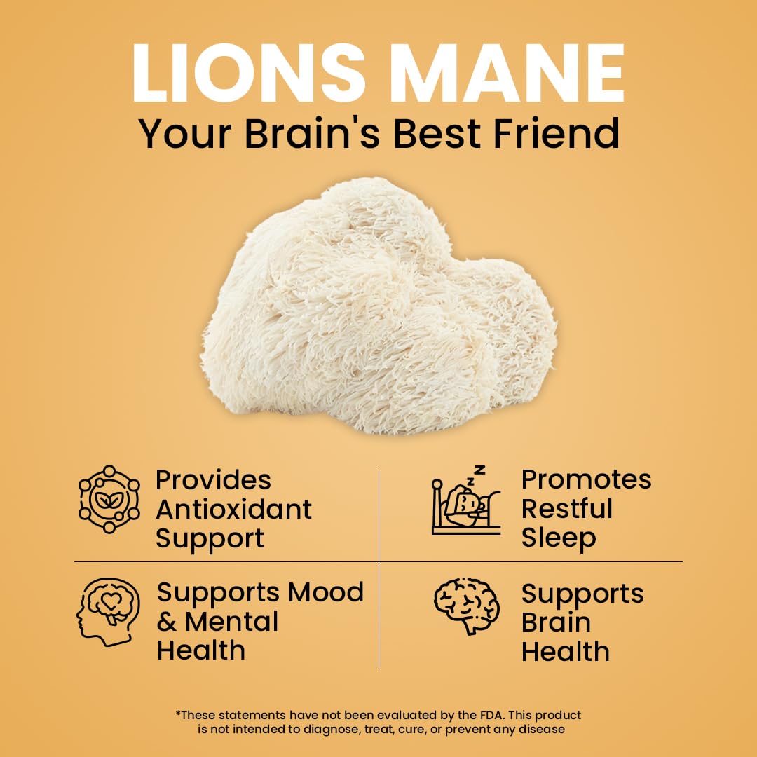 NooMost Lion's Mane Mushroom Supplement bottle with cap open