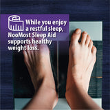 NooMost Natural Sleep Aid 60 Tabs with a glass of water