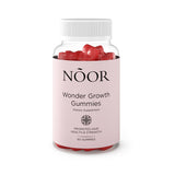 NOOR HAIR Wonder Growth Gummies front view with packaging