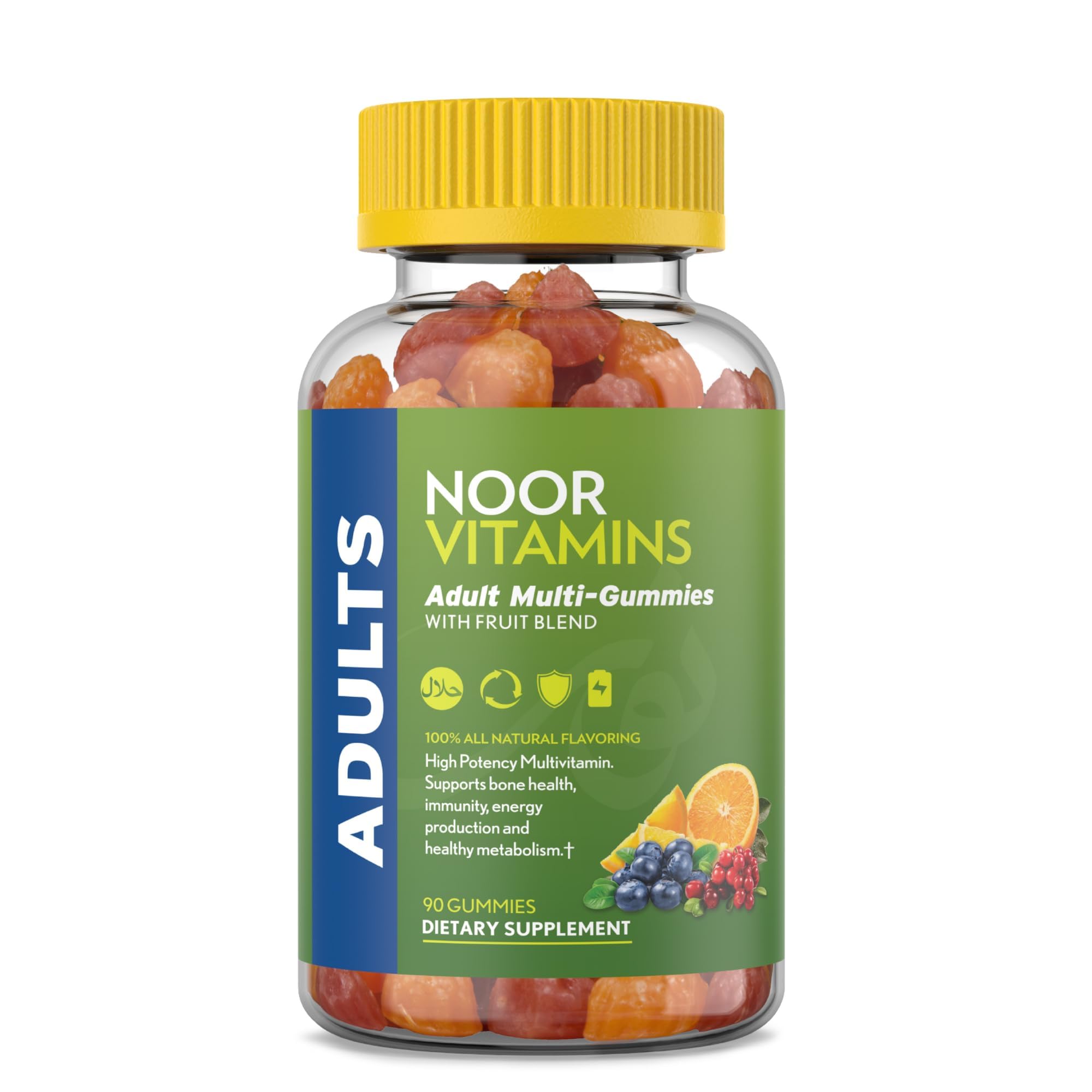 Noor Vitamins Adult Gummy Multivitamins front view with packaging