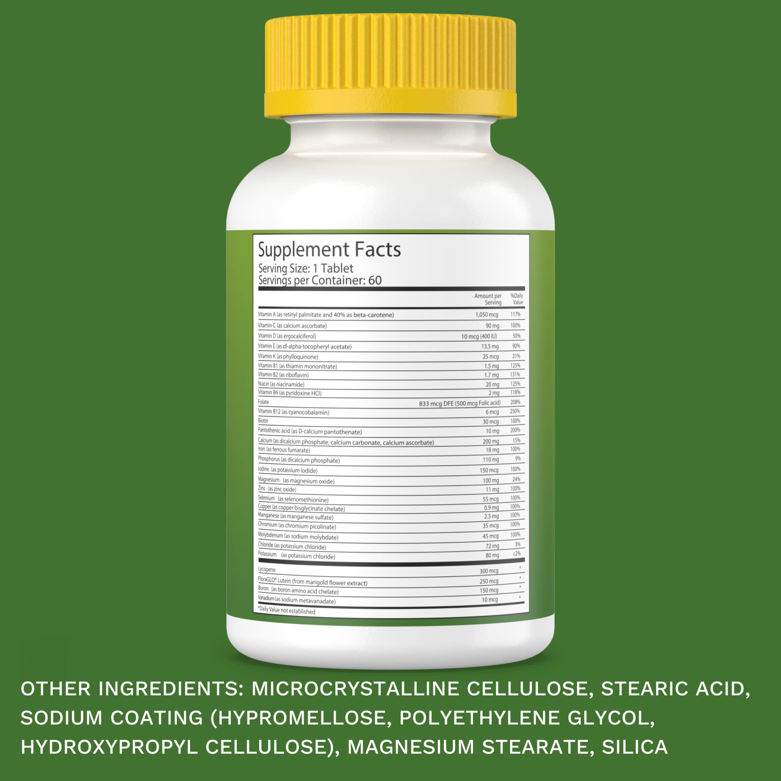 Noor Vitamins Adult Multivitamin side view showing tablet count