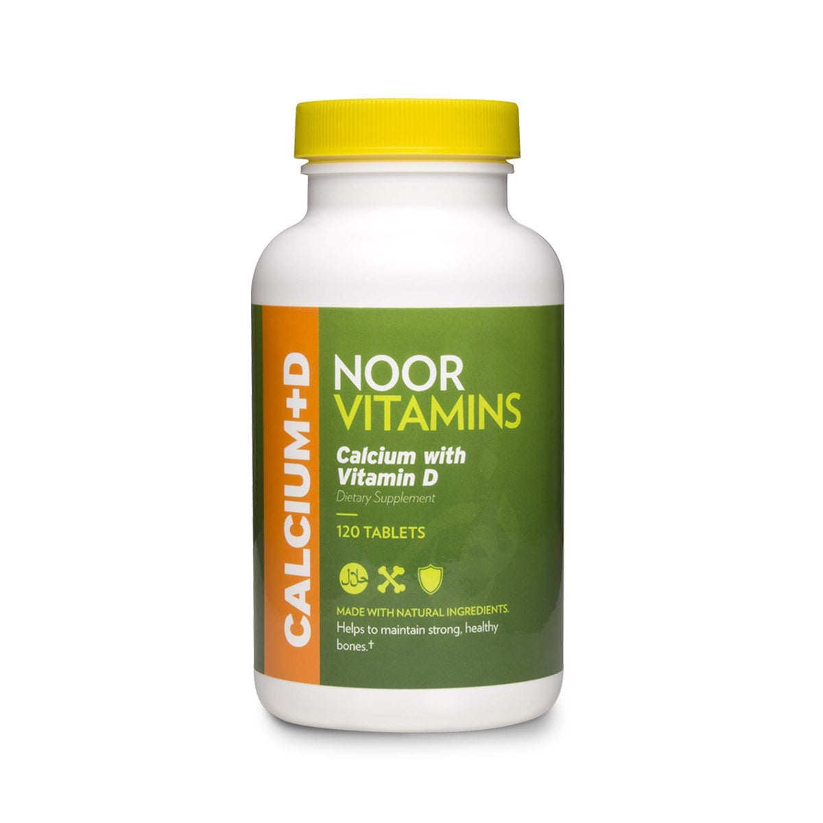 Noor Vitamins Calcium with Vitamin D 1200mg supplement front view