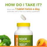 Noor Vitamins Calcium with Vitamin D 1200mg supplement ingredients list