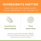 Noor Vitamins Calcium with Vitamin D 1200mg supplement on a table