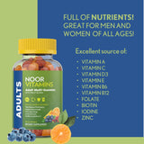 Noor Vitamins gummy multivitamins showing halal certification