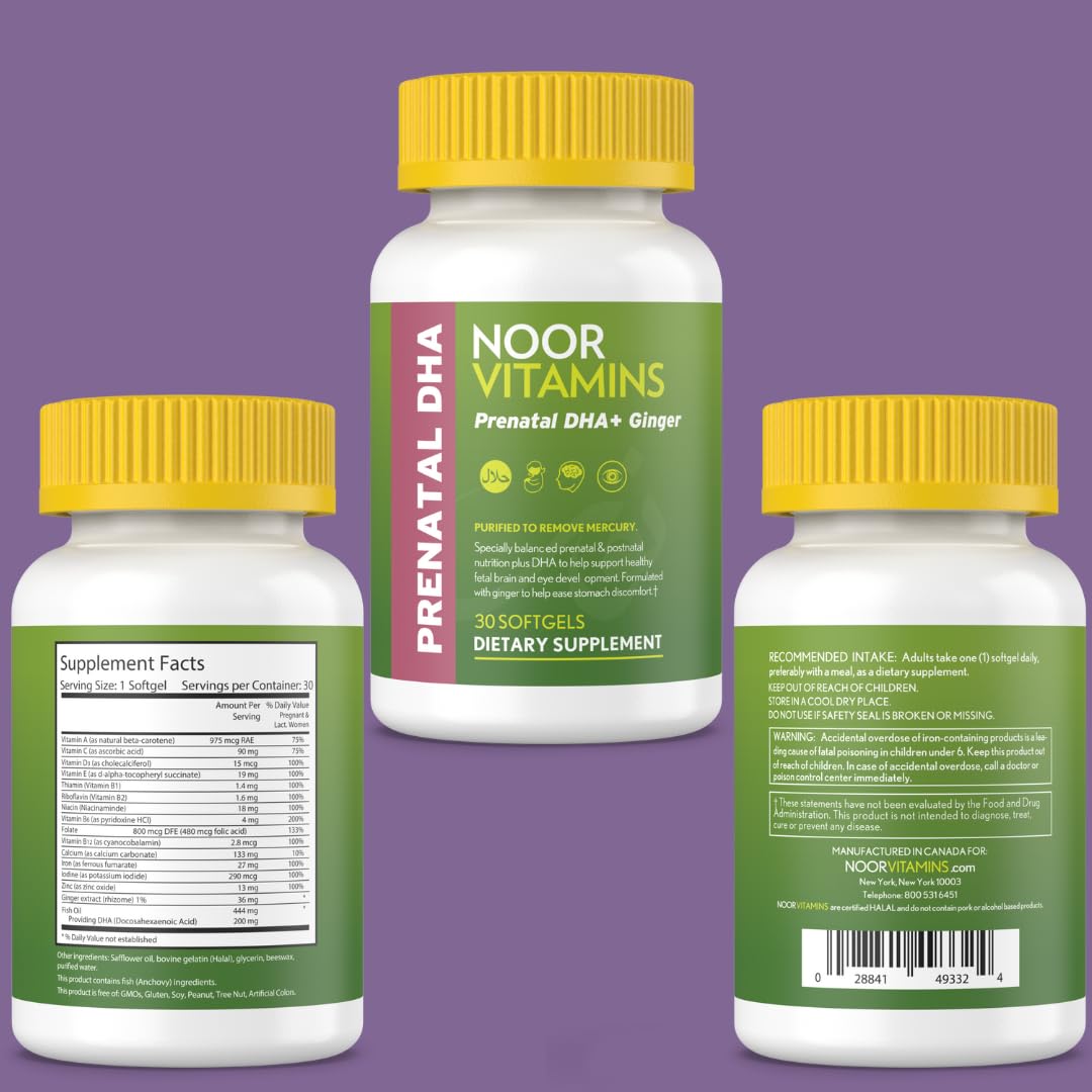 Noor Vitamins Prenatal Vitamins Softgels in a lifestyle setting